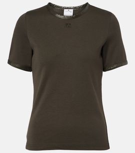 Courreges CourrÃ¨ges Logo cotton-blend T-shirt