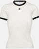 Courreges Courrèges Logo cotton jersey T-shirt - 1