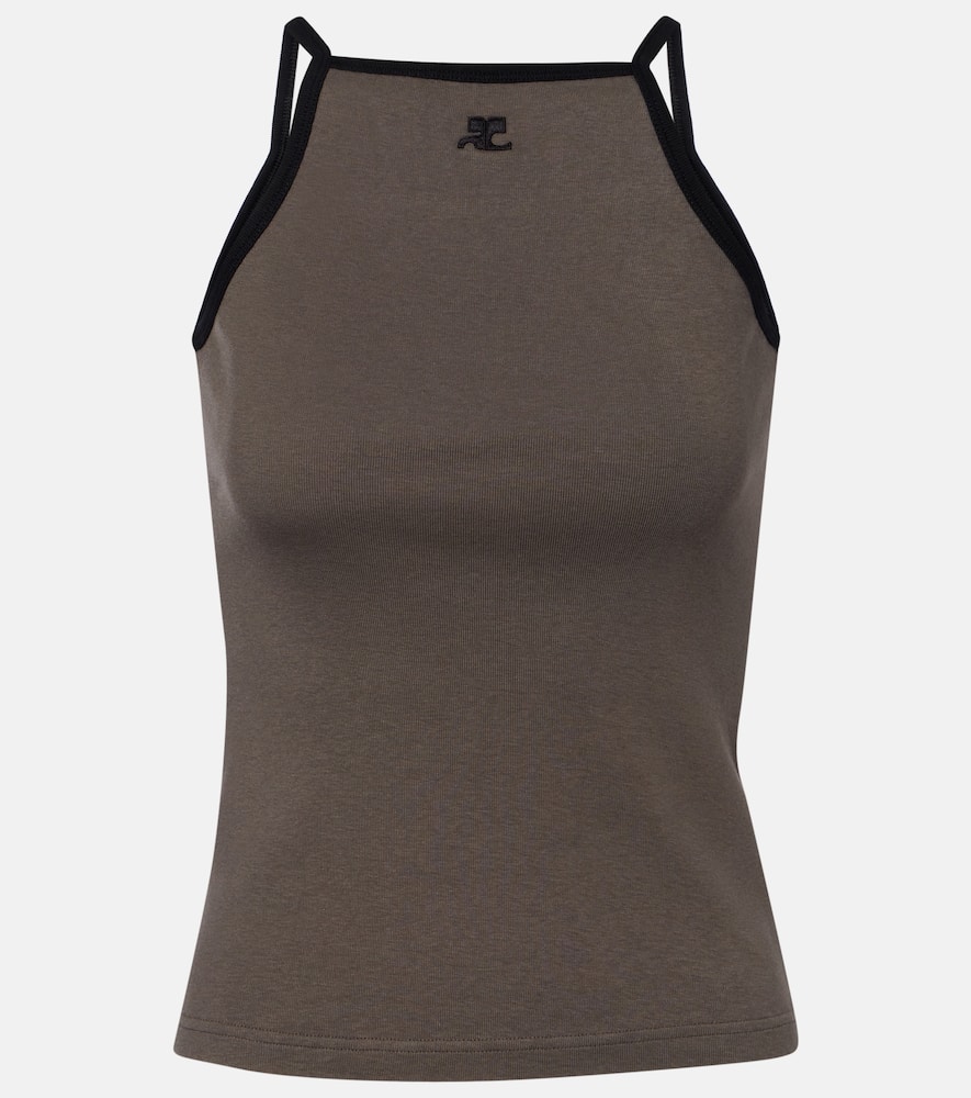 Courreges - CourrÃ¨ges Deconstructed cotton-blend tank top
