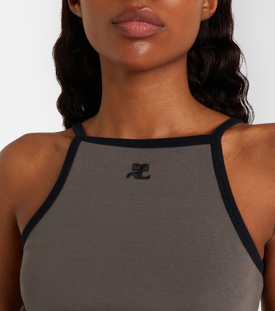 Courreges - CourrÃ¨ges Logo cotton tank top