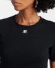 Courreges CourrÃ¨ges Logo cutout tie-back cotton crop top - 4