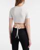Courreges Courrèges Logo cutout tie-back cotton crop top - 6