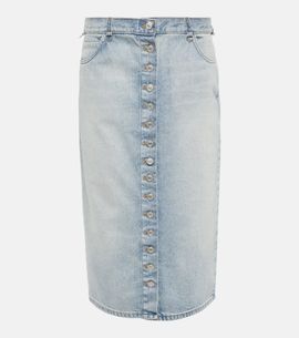 Courreges Courrèges Multiflex denim midi skirt