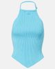 Courreges Courrèges Pointy ribbed-knit halterneck top - 1