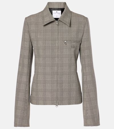 Courreges CourrÃ¨ges Prince of Wales check wool-blend jacket