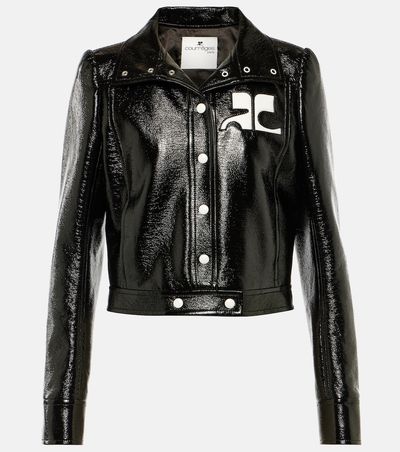 Courreges Courrèges Reedition cropped vinyl jacket