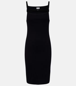 Courreges CourrÃ¨ges Ribbed-knit cotton jersey midi dress