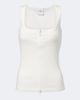 Courreges Courrèges Ribbed-knit cotton zip-up tank top - 1