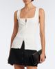 Courreges Courrèges Ribbed-knit cotton zip-up tank top - 2