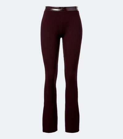 Courreges Courrèges Ribbed-knit flared pants