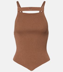 Courreges Courrèges Ribbed-knit tank top