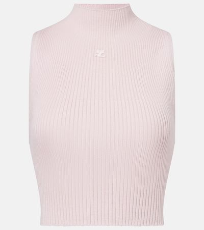 Courreges Courrèges Ribbed cotton and wool tank top