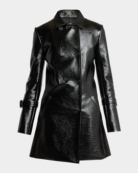 Courreges Double-Breasted Vinyl Coat