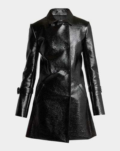 Courreges Double-Breasted Vinyl Coat