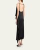 Courreges High-Neck Draped Satin Midi Dress - 3