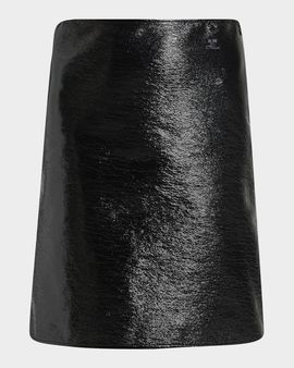 Courreges Shiny Vinyl Knee-Length Skirt