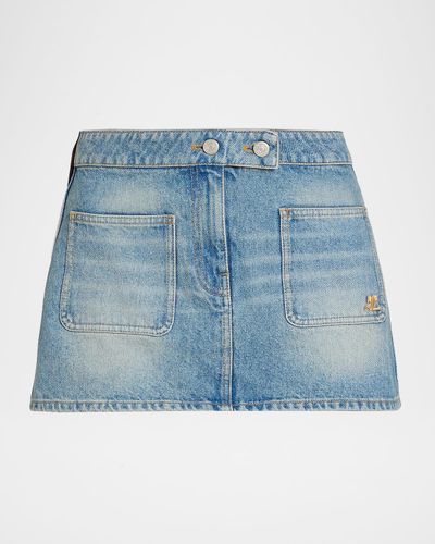 Courreges Signature Denim Mini Skirt