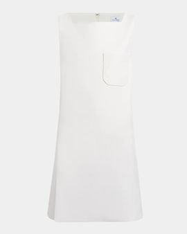 Courreges Square-Neck Sleeveless Cut-Out Mini Dress
