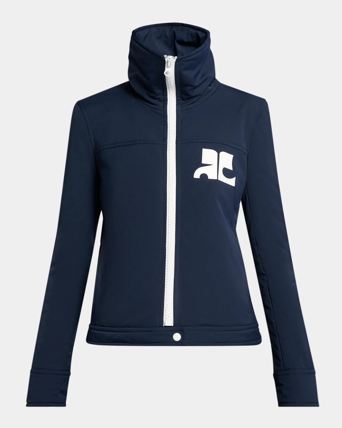 Courreges Techno Nylon Zip Track Jacket