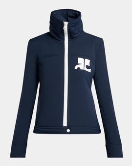 Courreges Techno Nylon Zip Track Jacket