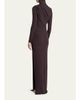 Courreges Turtleneck Twisted Jersey Long-Sleeve Gown - 3