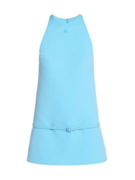 Courreges Women's A-Line Belted Twill Minidress