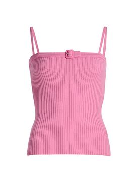 Courreges Women's Buckle Rib-Knit Top