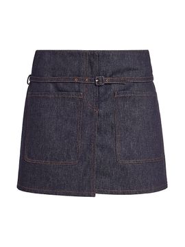 Courreges Women's Cotton Denim Miniskirt