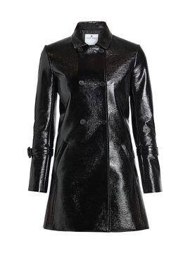 Courreges Women's Double-Breasted Vinyl Coat