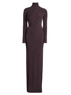Courreges Women's Draped Jersey Column Gown