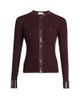 Courreges Women's Faux-Leather-Trim Logo Cardigan - 1