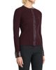 Courreges Women's Faux-Leather-Trim Logo Cardigan - 4