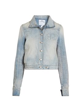 Courreges Women's Reedition Button-Front Denim Jacket