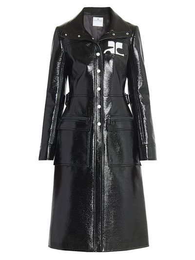 Courreges Women's Reedition Vinyl Belted Trench Coat