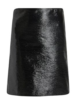 Courreges Women's Vinyl Cotton-Blend Mini Skirt