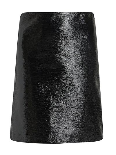 Courreges Women's Vinyl Cotton-Blend Mini Skirt