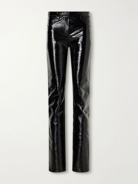 COURRÈGES Cotton-blend vinyl straight-leg pants