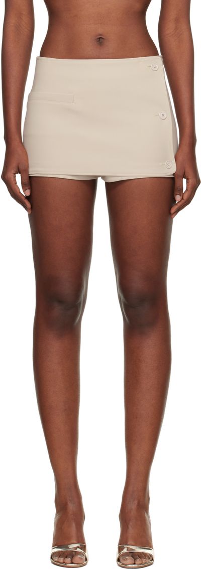 Courrèges Courrèges Beige Oblique Mini Skort