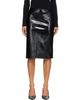 Courrèges Courrèges Black Croc-Embossed Vinyl Miniskirt - 1