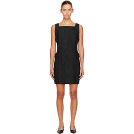 Courrèges Courrèges Black Cut-Out Tweed Denim Minidress