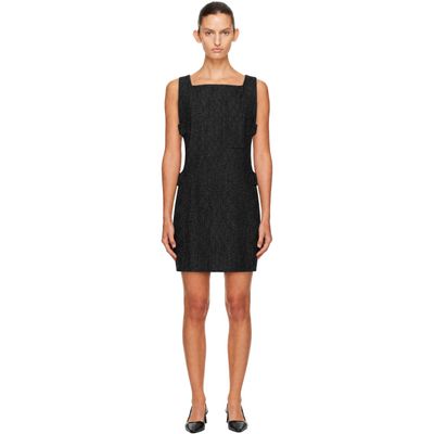 Courrèges Courrèges Black Cut-Out Tweed Denim Minidress