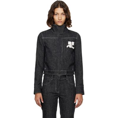 Courrèges Courrèges Black Denim Tweed Jacket
