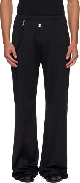 Courrèges Courrèges Black Flare Interlock Tracksuit Pants