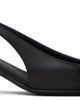 Courrèges Courrèges Black Fold Leather Slingback Heels - 1