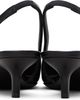 Courrèges Courrèges Black Fold Leather Slingback Heels - 2