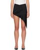 Courrèges Courrèges Black Folded Satin Miniskirt - 1