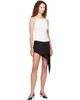 Courrèges Courrèges Black Folded Satin Miniskirt - 4