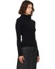Courrèges Courrèges Black High Collar Merino Wool Sweater - 2