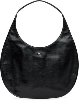 Courrèges Courrèges Black Holy Naplack Leather Tote