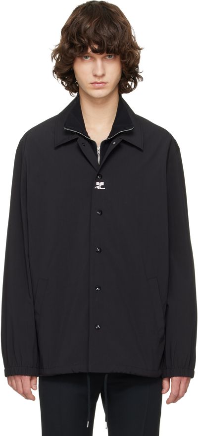 Courrèges Courrèges Black Printed Coach Jacket